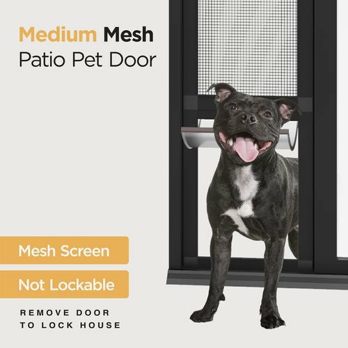 Patio Pet Door – Medium – Black Dogs