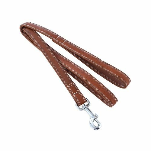 Paws & Claws 120Cm Leather Look Padded Dog Lead W/ Stitch – Assorted Dogs