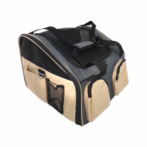 Pet Carrier Dog Cat Car Booster Seat Portable Soft Cage Travel-Grey Carriers And Travel Supplies