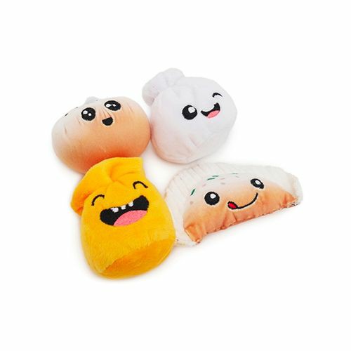 Pet Cat Catnip Teasing/Playing Filled Soft Plush Toy Dumpling Set – 4Pc Cats