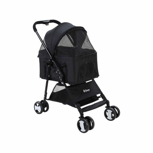 Pet Stroller Dog Pet Pram Large Cat Carrier Travel Pushchair Fold Wheels Carriers And Travel Supplies