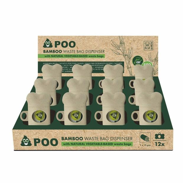 Poo Bamboo Waste Bag Dispenser Display (12 Dispensers) Bedding