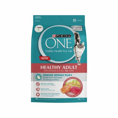 Purina One 3Kg Healthy Adult With Salmon And Tuna Dry Cat Food Cats