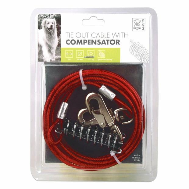 Tie Out Cable With Compensator 4.8 Mm.Dia – 25 Kg Dogs