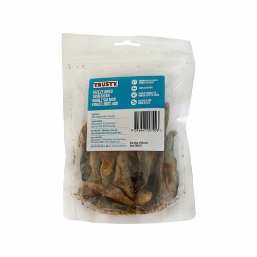 Trusty 40G Freeze Dried Tasmanian Whole Salmon Fingerlings Pet Treat Cats