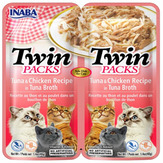 Twin Packs Tuna With Chicken In Tuna Flavored Broth Cats