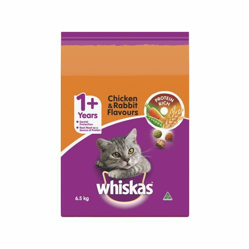 Whiskas 6.5Kg Chicken And Rabbit Adult Cat Dry Food Cats