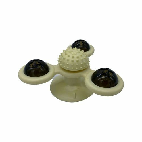 Windmill Cat Toy With 3-Compartment Spinning Interactive Suction Cup Pet Cats