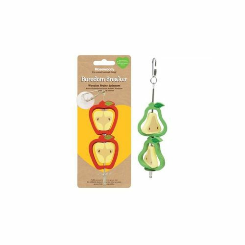 Woodies 6Cm Wooden Fruity Spinners Pet/Rabbit Hanging Activity Toy Pet Enclosures And Gates