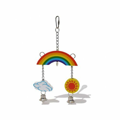 Woodies Hanging Rainbow Hamsters/Rabbit/Gerbil Activity Pet Mobile Toy Birds