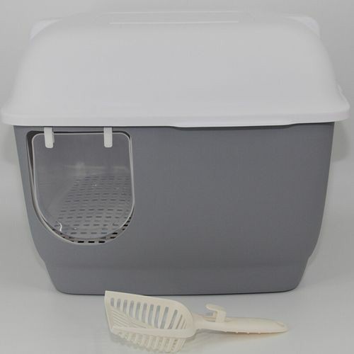 Xl Portable Hooded Cat Toilet Litter Box Tray House With Handle And Scoop Cats