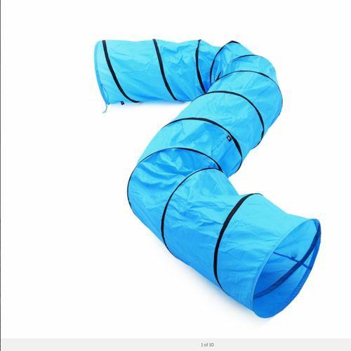 Yes4Pets Portable Pet Dog Agility Training Exercise Cat Tunnel Chute With Carry Bag Dogs