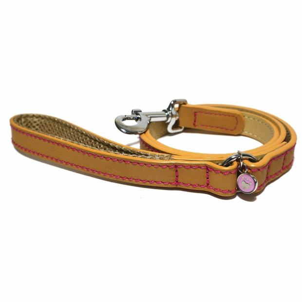 Tan Leather Lead Dogs